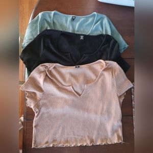 Plus size crop top set